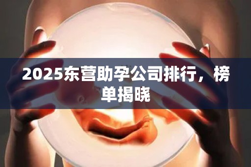 2025东营助孕公司排行，榜单揭晓