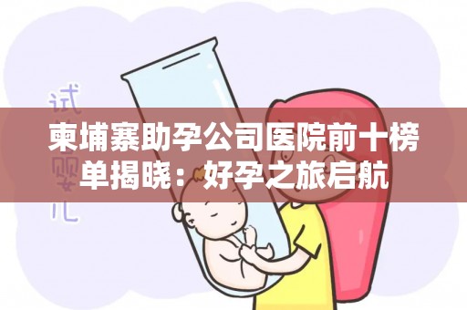 柬埔寨助孕公司医院前十榜单揭晓：好孕之旅启航