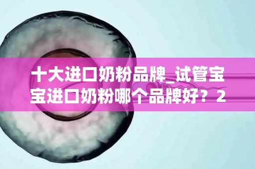 十大进口奶粉品牌_试管宝宝进口奶粉哪个品牌好？2024原装进口奶粉十大品牌_试管文章