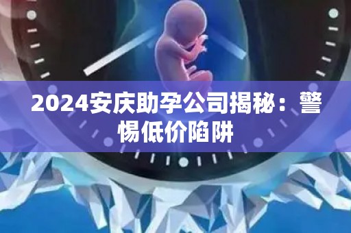 2024安庆助孕公司揭秘：警惕低价陷阱