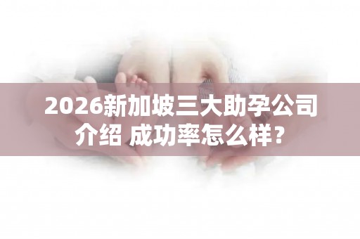 2026新加坡三大助孕公司介绍 成功率怎么样？