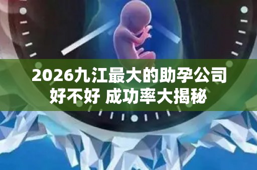 2026九江最大的助孕公司好不好 成功率大揭秘
