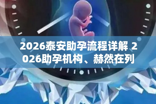 2026泰安助孕流程详解 2026助孕机构、赫然在列