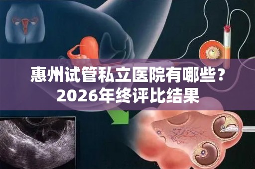 惠州试管私立医院有哪些？2026年终评比结果