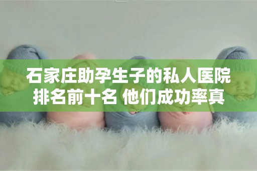 石家庄助孕生子的私人医院排名前十名 他们成功率真的很高吗？