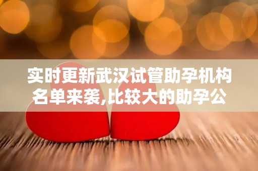 实时更新武汉试管助孕机构名单来袭,比较大的助孕公司汇总