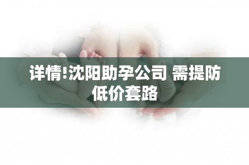 详情!沈阳助孕公司 需提防低价套路