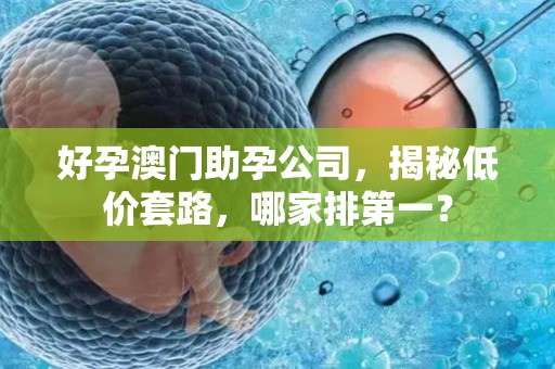 好孕澳门助孕公司，揭秘低价套路，哪家排第一？