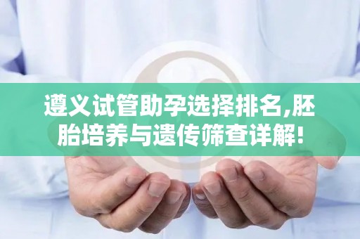 遵义试管助孕选择排名,胚胎培养与遗传筛查详解!