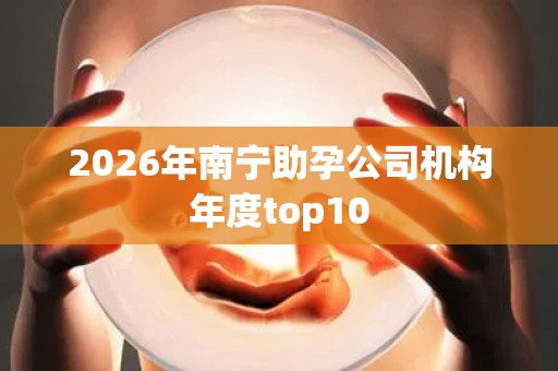 2026年南宁助孕公司机构年度top10