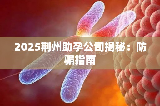 2025荆州助孕公司揭秘：防骗指南