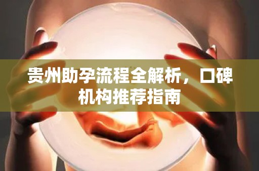 贵州助孕流程全解析，口碑机构推荐指南