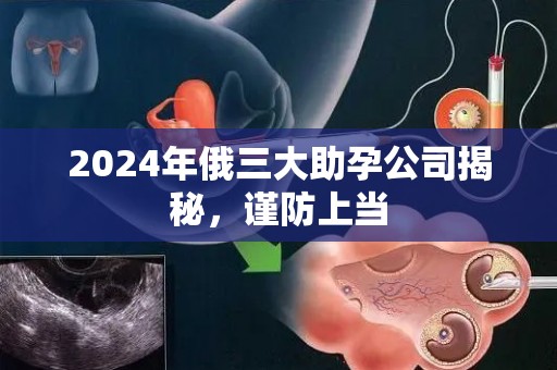 2024年俄三大助孕公司揭秘，谨防上当