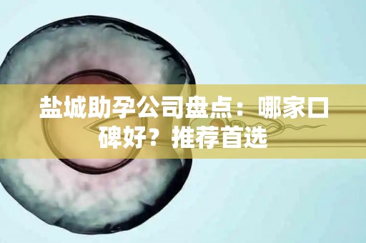 盐城助孕公司盘点：哪家口碑好？推荐首选