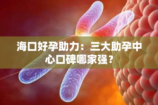 海口好孕助力：三大助孕中心口碑哪家强？