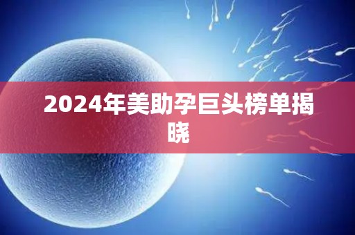 2024年美助孕巨头榜单揭晓