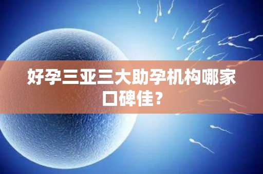 好孕三亚三大助孕机构哪家口碑佳？