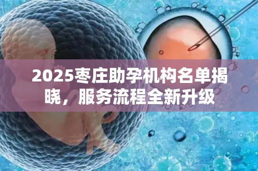2025枣庄助孕机构名单揭晓，服务流程全新升级