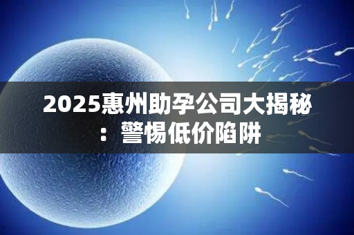 2025惠州助孕公司大揭秘：警惕低价陷阱