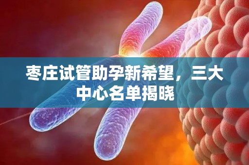 枣庄试管助孕新希望，三大中心名单揭晓
