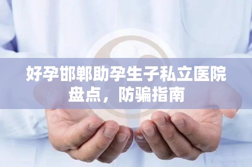 好孕邯郸助孕生子私立医院盘点，防骗指南