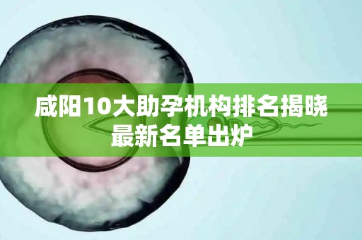 咸阳10大助孕机构排名揭晓最新名单出炉