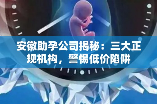安徽助孕公司揭秘：三大正规机构，警惕低价陷阱