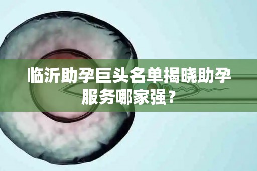 临沂助孕巨头名单揭晓助孕服务哪家强？