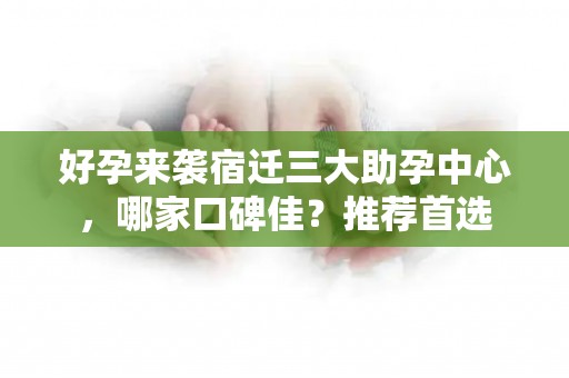好孕来袭宿迁三大助孕中心，哪家口碑佳？推荐首选
