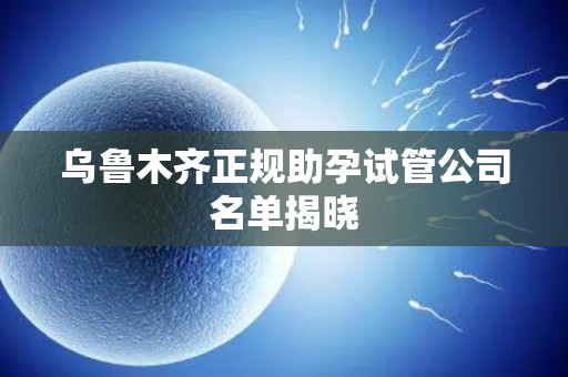 乌鲁木齐正规助孕试管公司名单揭晓