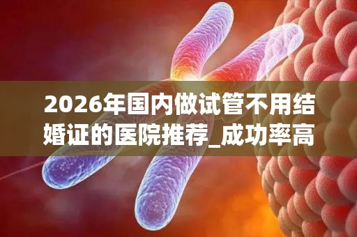 2026年国内做试管不用结婚证的医院推荐_成功率高的机构推荐!