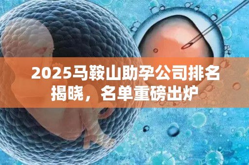 2025马鞍山助孕公司排名揭晓，名单重磅出炉