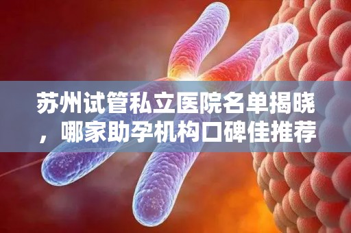 苏州试管私立医院名单揭晓，哪家助孕机构口碑佳推荐？