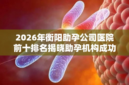 2026年衡阳助孕公司医院前十排名揭晓助孕机构成功率排名分享