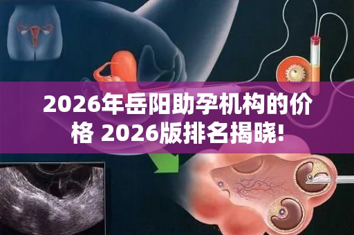 2026年岳阳助孕机构的价格 2026版排名揭晓!