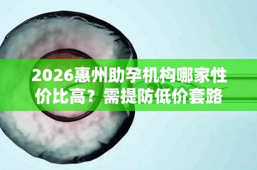 2026惠州助孕机构哪家性价比高？需提防低价套路