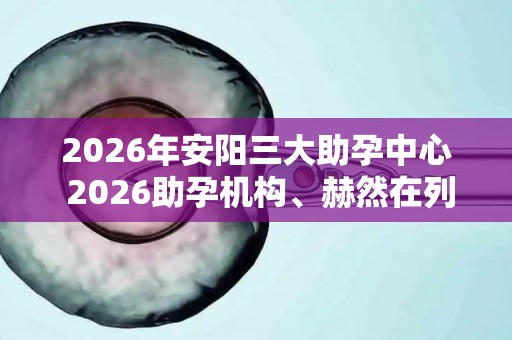 2026年安阳三大助孕中心 2026助孕机构、赫然在列