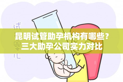 昆明试管助孕机构有哪些？三大助孕公司实力对比