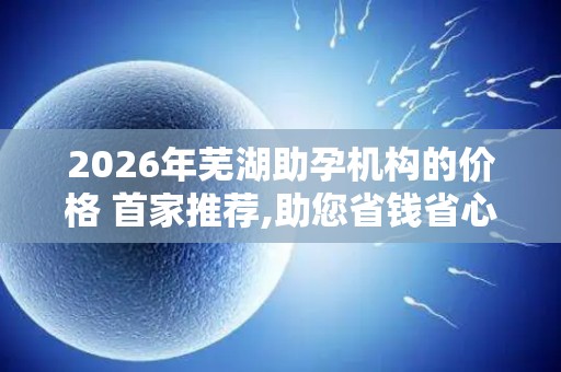 2026年芜湖助孕机构的价格 首家推荐,助您省钱省心