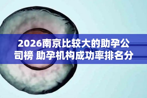 2026南京比较大的助孕公司榜 助孕机构成功率排名分享