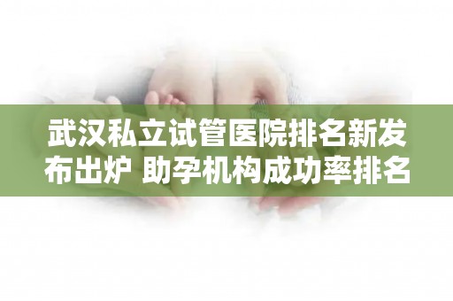 武汉私立试管医院排名新发布出炉 助孕机构成功率排名分享