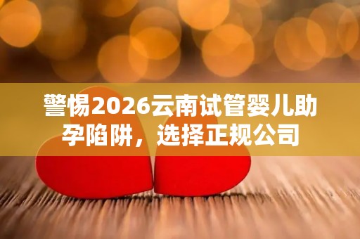 警惕2026云南试管婴儿助孕陷阱，选择正规公司