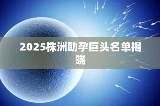 2025株洲助孕巨头名单揭晓