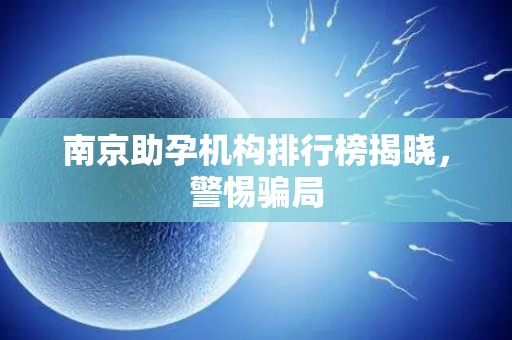 南京助孕机构排行榜揭晓，警惕骗局