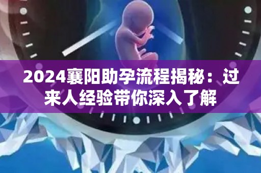 2024襄阳助孕流程揭秘：过来人经验带你深入了解