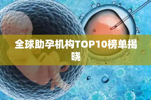 全球助孕机构TOP10榜单揭晓