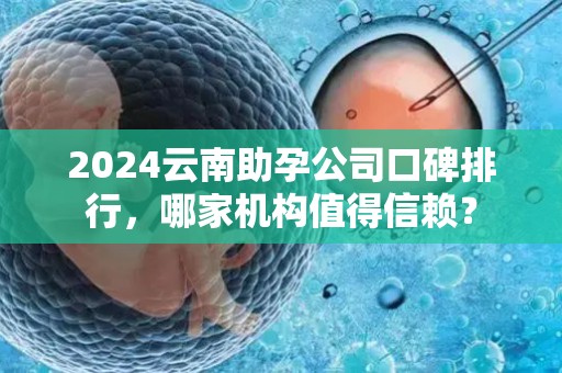2024云南助孕公司口碑排行，哪家机构值得信赖？