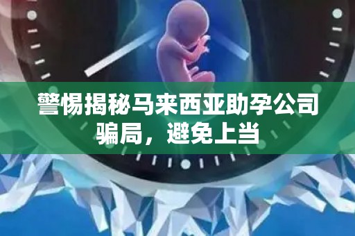 警惕揭秘马来西亚助孕公司骗局，避免上当