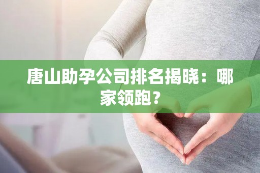 唐山助孕公司排名揭晓：哪家领跑？