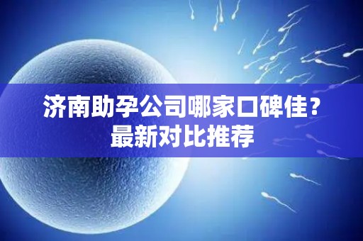 济南助孕公司哪家口碑佳？最新对比推荐